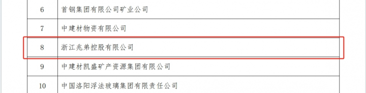 南宫NG·28荣耀时刻 兆弟控股集团蝉联“中国建材企业500强”系列榜单(图2)